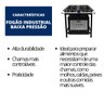Fogão Industrial 4 Bocas 30x30 Baixa Pressão P5 com Forno Tampa de Vidro Jcn - 6