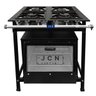 Fogão Industrial 4 Bocas 30x30 Baixa Pressão P5 com Forno Tampa de Vidro Jcn - 1