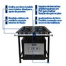 Fogão Industrial 4 Bocas 30x30 Baixa Pressão P5 com Forno Tampa de Vidro Jcn - 3