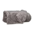 Ver imagem 3 de CAMA COBERTOR CASAL VELOUR SUPERSOFT 300 REF 112593 CINZA .