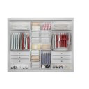 Ver imagem 2 de Guarda Roupa Casal Dubai 3 Portas Espelhadas 6 Gavetas 100% Mdf D Doro Móveis- Branco
