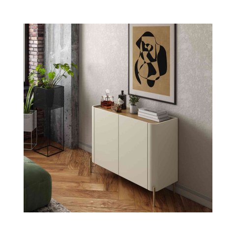 Balcão Buffet Bend 99 cm Louro-Luna Incolar F830L LL/DO