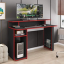 Ver imagem 2 de Mesa Escrivaninha Gamer Organizadora com Nichos para Computador Preto - Art In Móveis