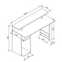 Ver imagem 3 de Mesa Escrivaninha Gamer Organizadora Nicho Suporte Para Computador PC Estudos Inspire Preto