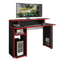 Ver imagem 4 de Mesa Escrivaninha Gamer Organizadora com Nichos para Computador Preto - Art In Móveis