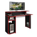 Ver imagem 2 de Mesa Escrivaninha Gamer Organizadora Nicho Suporte Para Computador PC Estudos Inspire Preto
