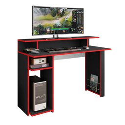 Mesa Escrivaninha Gamer Organizadora Nicho Suporte Para Computador PC Estudos Inspire Preto - 2