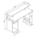 Ver imagem 5 de Mesa Escrivaninha Gamer Organizadora com Nichos para Computador Preto - Art In Móveis