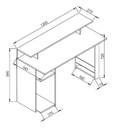 Ver imagem 6 de Mesa Escrivaninha Gamer Organizadora com Nichos para Computador Preto - Art In Móveis