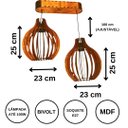 Ver imagem 3 de Luminária Teto tipo Pendente ALICE MDF - Completa