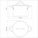 Ver imagem 5 de Caldeirão Tramontina Astro Aço Inox Tampa de Vidro 28 Cm 11,4 Litros