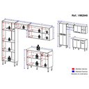 Ver imagem 4 de Cozinha Compacta com Armário e Balcão Xangai Multimóveis VM2840 Preta/Grafite