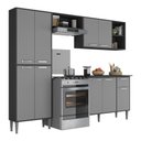 Ver imagem 2 de Cozinha Compacta com Armário e Balcão Xangai Multimóveis VM2840 Preta/Grafite