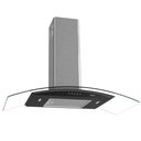 Ver imagem 1 de Coifa Terim de Parede Clean Vidro Curvo Black Kroma 90cm Preto com Kromanox 220v
