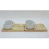 Kit Jogo 4 Xícaras Café Hotel 100ml C/ Pires Pinus - Porcelana Branca - 3