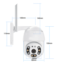 Camera de Segurança A6 Wifi Noturna Ptz Sensor Áudio 1080p 2.0 Mp Yousee - 2