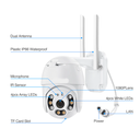 Ver imagem 4 de Camera de Segurança A6 Wifi Noturna Ptz Sensor Áudio 1080p 2.0 Mp Yousee