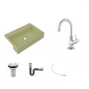 Ver imagem 2 de Kit Cuba XRT55 Torneira 1198 Metal Válvula 1 Polegada Sifão Cromado Flexível Compace