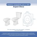 Ver imagem 3 de Assento Sanitário Tampa de Vaso Branco Resina Poliester Aspen para Bacia Deca
