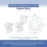 Assento Sanitário Tampa de Vaso Branco Resina Poliester Aspen para Bacia Deca - 3