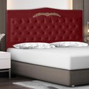 Ver imagem 2 de Cabeceira de Cama Box Madri Casal 140 Cm Suede Vermelho Eli Móveis e Decoração
