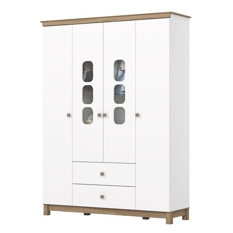 Guarda Roupa Infantil Ambiente Aconchego 4 Portas Branco Jequitibá Hp - Henn