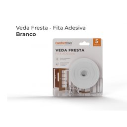 Veda Fresta Fita Adesiva Protetor Porta Janela Vedação Comfort Door 5 Metros Branco - 9
