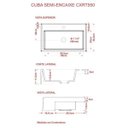 Ver mais imagens de Kit Cuba XRT55 Torneira 1198 Metal Válvula Click 1 Polegada B Sifão PVC Flexível Compace