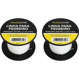 Linha Pedreiro Nylon Trançada 0,8mmx50m Bca com 2 Tradestar - 4