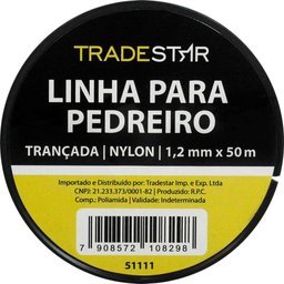 Linha Pedreiro Nylon Trançada 0,8mmx50m Bca com 2 Tradestar - 3