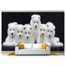 Papel De Parede Cães Filhotes Samoieda 3D Anm242 - 1