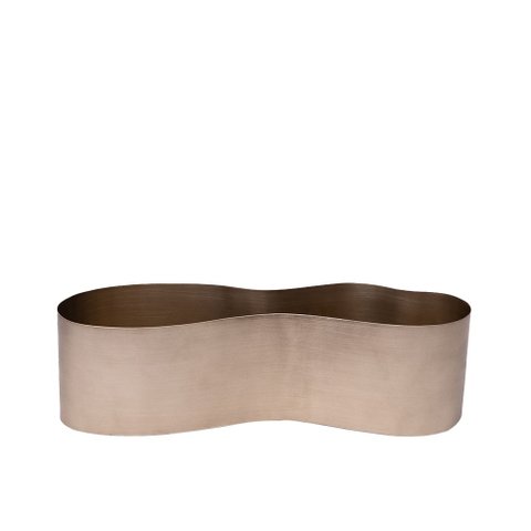 Cachepot Decorativo Orgânico em Metal Dourado 44,5cm 23101 Mart