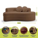 Ver imagem 2 de Sofá Cama Cosi 1,88m Xpand Tech Tecido Bouclê Marrom Cama Inbox