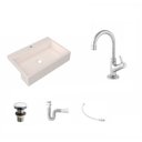 Ver imagem 2 de Kit Cuba XRT55 Torneira 1198 Metal Válvula Click 1 Polegada G Sifão PVC Flexível Compace