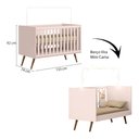 Ver imagem 3 de Quarto de Bebê Qencanto com Cômoda e Berço Qmovi Rosa