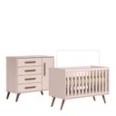 Ver imagem 1 de Quarto de Bebê Qencanto com Cômoda e Berço Qmovi Rosa