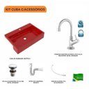 Ver imagem 3 de Kit Cuba XRT55 Torneira 1198 Metal Válvula Click 1 Polegada G Sifão PVC Flexível Compace