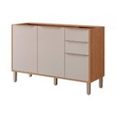 Ver imagem 1 de Balcão de Cozinha Modulado Divina 3 Portas e 2 Gavetas S/tampo 120cm Freijo/off White - Mgm