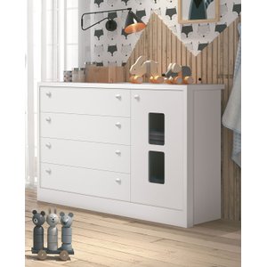 Cômoda Infantil Joãozinho Branco Acetinado – Reller