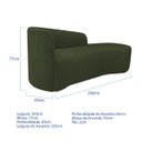 Ver imagem 3 de Kit Divã Recamier Orgânico França 250cm Lado Direito e 2 Poltronas Amore Linho