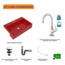 Ver imagem 3 de Kit Cuba XRT55 Torneira 1198 Metal Válvula Click 1 Polegada G Sifão Cromado Flexível Compace