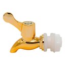 Ver imagem 2 de Kit 10 Torneiras para Suqueira Dispenser Plástico Dourada Luxo Filtro com Vedação