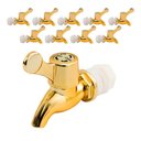Ver imagem 1 de Kit 10 Torneiras para Suqueira Dispenser Plástico Dourada Luxo Filtro com Vedação