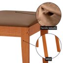 Ver imagem 6 de Mesa de Jantar Carolina Laminado 6 Lugares Tampo MDF com Cadeiras Copper Amadeirado 180cm Moderna