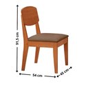 Ver imagem 5 de Mesa de Jantar Carolina Laminado 6 Lugares Tampo MDF com Cadeiras Copper Amadeirado 180cm Moderna