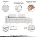Ver imagem 3 de Sofá Ilha com Encosto e Almofadas Móveis Olimpo 285cm Modulado Bouclê Branco G45 - Gran Belo