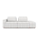 Ver imagem 4 de Sofá Ilha com Encosto e Almofadas Móveis Olimpo 285cm Modulado Bouclê Branco G45 - Gran Belo