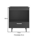 Ver imagem 3 de Balcão de Cozinha para Cooktop 4 Bocas 72cm Itália 1 Gaveta Grafite - Pnr Móves