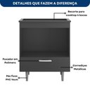 Ver imagem 5 de Balcão de Cozinha para Cooktop 4 Bocas 72cm Itália 1 Gaveta Grafite - Pnr Móves