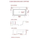 Ver mais imagens de Kit Cuba XRT55 Torneira 1198 Metal Válvula Click 1 1/2 Polegada Sifão PVC Flexível Compace